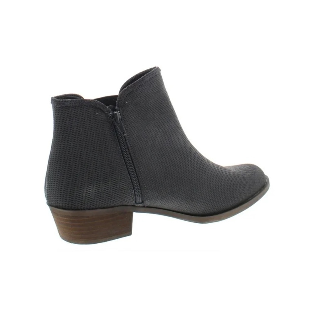 New Sz 7Mwomen’s Kensie cute canvas almond toe Charcoal grey ankle boots shoes